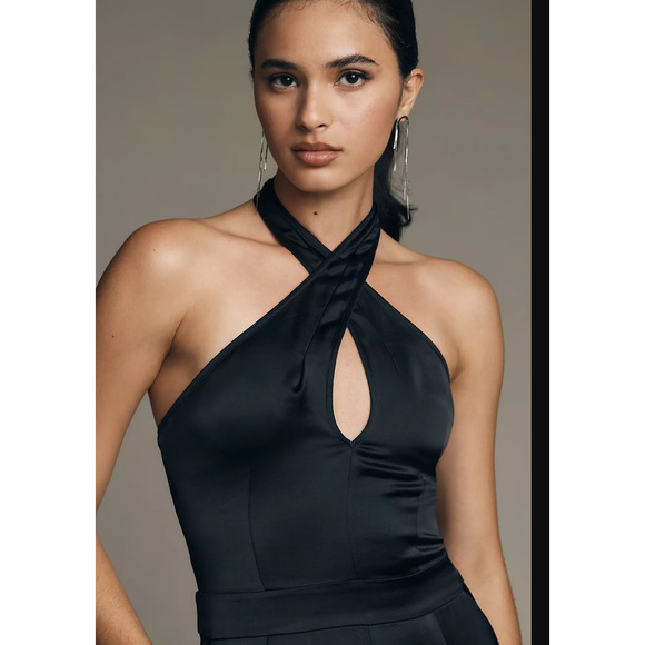 NWT PAIGE Alimara Black Halter Jumpsuit - Size 4 - Picture 3 of 5